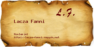 Lacza Fanni névjegykártya