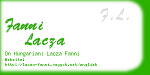 fanni lacza business card